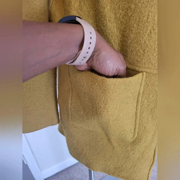 Nuvola Made in Italy Soft Wool Lightweight Snap Button Down Front Pocket Coat(8) - Picture 6 of 9